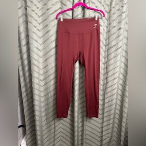 gymshark classic training leggings size XL Burgundy color